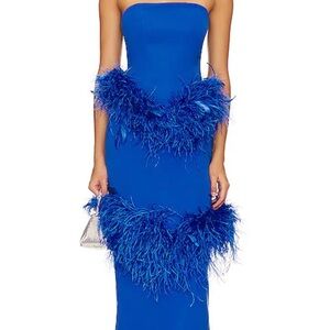 ISO Miscreants Frances Blue Feather Dress